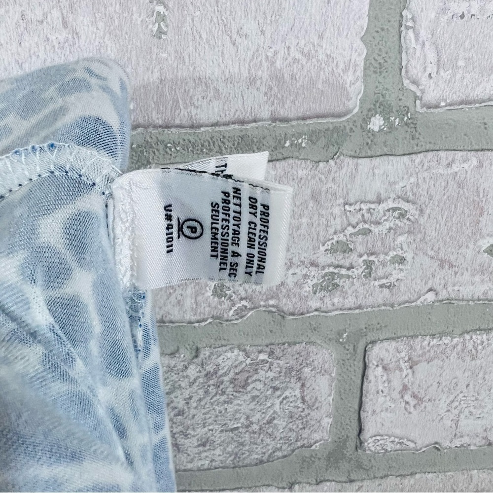 Diane Von Furstenberg Ani Blue and White Print Strapless Jumpsuit Size S - Picture 14 of 14